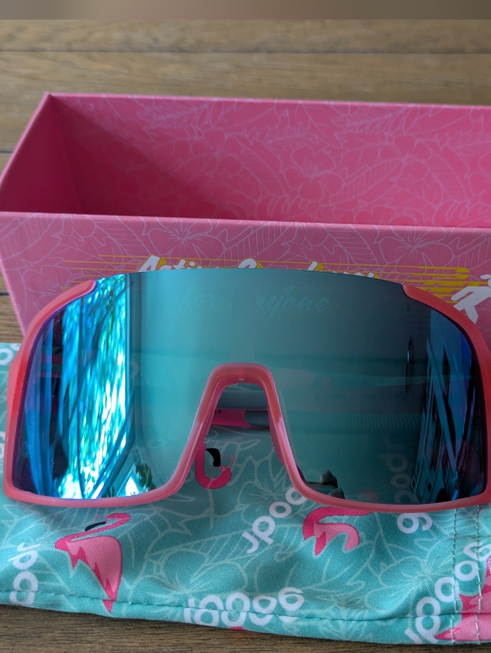 Goodr Astro G Pink "Ready The Confetti Canon" Active Sunglasses